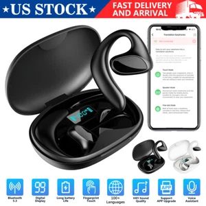 144 Language Translator Earbuds Bluetooth Two Way Real Time Smart Translation-US - Picture 1 of 17