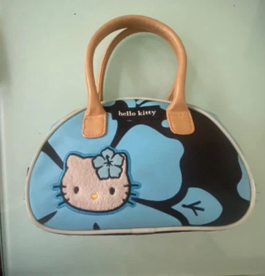 Hello Kitty Blue Hibiscus purse handbag Sanrio from 2002 vintage Used - Image 1 of 4