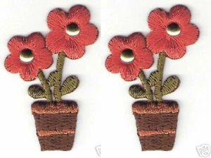 1" Orange Gänseblümchen Blume Stickerei Aufnäher - Bild 1 von 1