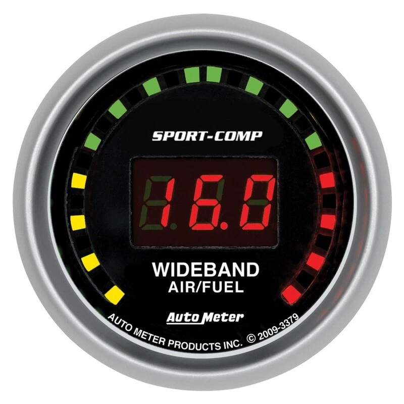 Autometer 3379 Sport-Comp 52mm Digital Wideband Air/Fuel Ratio Street Gauge - Image 1 of 1