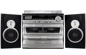 Trexonic 3-Speed Vinyl Turntable Home Stereo System -CD/Cassette Player,FM Radio - Picture 1 of 2