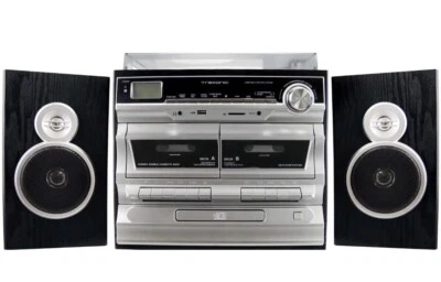 Trexonic 3-Speed Vinyl Turntable Home Stereo System -CD/Cassette Player,FM Radio - Image 1 of 2