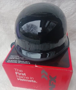 Motorcycle Half Helmet Gloss Black XL AFX FX-88 New in the Box - Picture 1 of 8