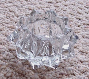 Starburst Diamond Point Clear Glass Votive Candle Holder - Picture 1 of 3