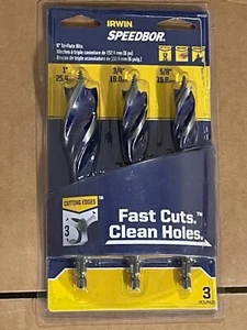 Irwin Speedbor 3pc Set  1"   3/4"   5/8" - Picture 1 of 3