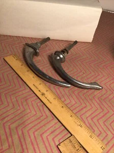 Vintage Chrome Car Truck Door Handles - Foto 1 di 11