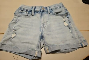 Girls Old Navy Size 10 Shorts High Rise Slouchy Straight Built In Tough Blue - Picture 1 of 6