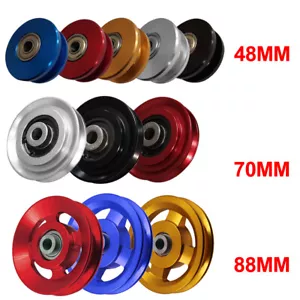 48/70/88MM Universal Bearing Pulley Wheel Cable Gym Fitness Equipment Aluminum - Picture 1 of 21