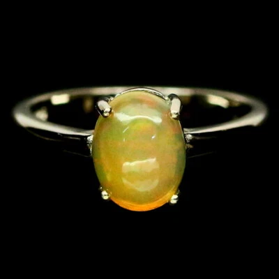 Anello In Opale Naturale SHOLA Taglia 17 In Argento Sterling R710 - Immagine 1 di 3