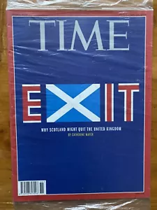 Time Magazine 2014 Exit Why Scotland Might Leave UK Double NEW SEALED No Label - Picture 1 of 2