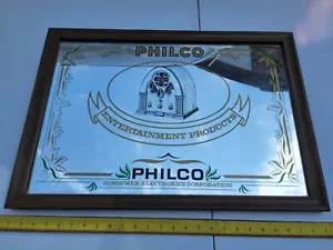 Letrero espejo vintage de distribuidor de radio Philco electrónica de consumo - Imagen 1 de 2