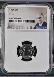 1957 Roosevelt Dime 10C NGC PF67 - Picture 1 of 1