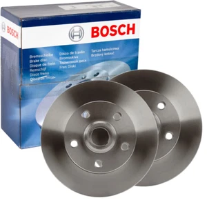 2x Bosch Brake Discs Set Rear Ø 8 29/32in for Seat Toledo VW Golf Passat Vento - Picture 1 of 2