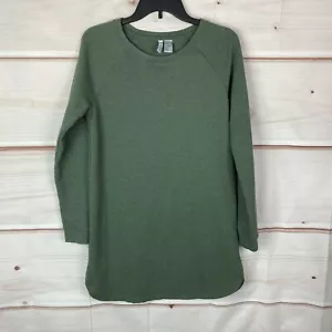 Divided H&M Dress Womens Small Green Crew Neck Sweatshirt Pullover Long Sleeve - Picture 1 of 7