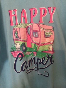 Girlie Girl Originals Happy Camper XXL Tshirt - Picture 1 of 7