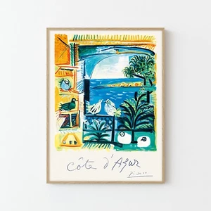 Poster da viaggio vintage Costa Azzurra Costa Azzurra stampa artistica | decorazione casa - Foto 1 di 6