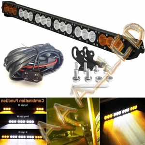 32 Inch LED Light Bar Amber White Strobe Spot Flood Combo 4WD Offroad Truck 33'' - Picture 1 of 10