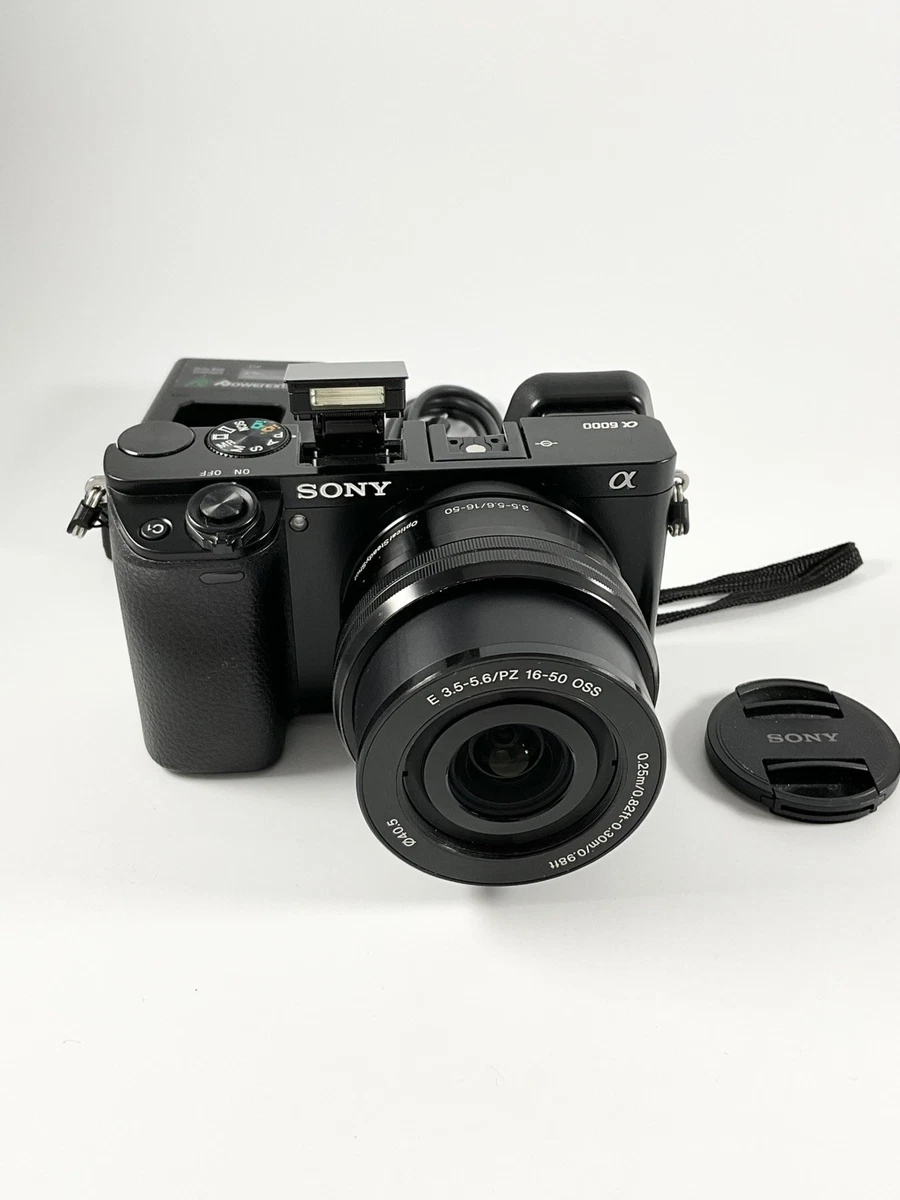 Sony Alpha A6000 24.3MP Digital Camera - Black (Kit with 16-50 mm