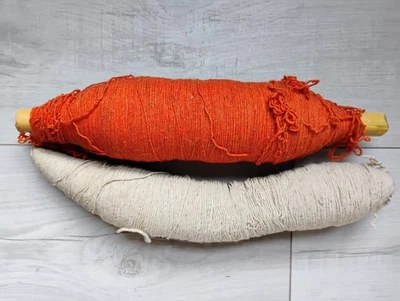 Vintage Weaving Yarn Lot | Unlabeled | Natural Fiber | 2 colors | - Image 1 of 4