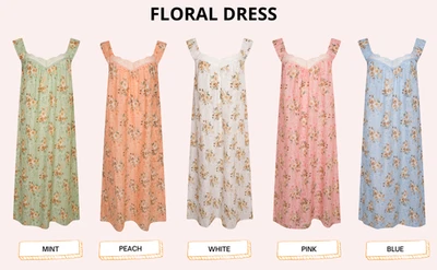 NIKARO Womens Sleeveless Crochet Lace Floral Nightdress (M - 6XL) - Image 1 of 4