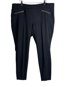 Pantalone J Crew Minnie misto lana elasticizzato nero 04721 zip laterale donna taglia 16 - Foto 1 di 8