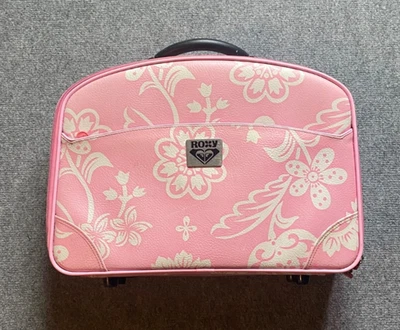 Vintage Roxy Quicksilver  Pink Floral Travel Suitcase Luggage Y2k 90s - Image 1 of 4