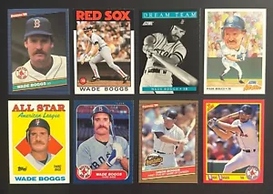 Wade Boggs Baseball Card Lot 8 Different Cards Topps Donruss Fleer Red Sox - Picture 1 of 2