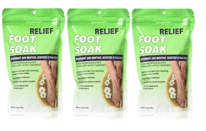 Relief Foot Soak Epsom Salt Soaking Aid 16oz 3 Pack - Picture 1 of 2