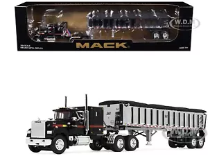 MACK SUPER-LINER SLEEPER W/EAST END DUMP TRAILER BLACK 1/64 FIRST GEAR 60-2021 - Picture 1 of 7