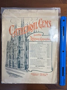 Partituras antiguas de colección Cathedral Gems Leadeth Me High Voice 1900 gran formato - Imagen 1 de 7