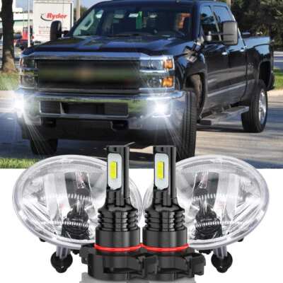 Luces antiniebla bombillas de parachoques delanteras lente transparente para Chevrolet Silverado 2500 HD 2015-19 Foto 1 de 4