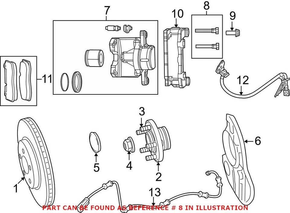 Pinza de freno de disco original OEM para Dodge 68166698AB Foto 1 de 1