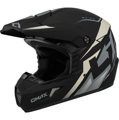 Casco todoterreno compuesto GMAX MX-46Y juvenil MX negro mate/gris/blanco Foto 1 de 4
