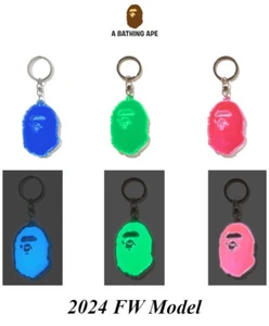 A Bathing Ape Reflective Keychain 2024 FW Model APE HEAD Motif 3 Colors Japan - Picture 1 of 10