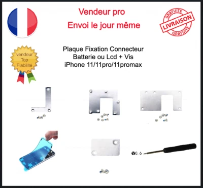 Plaque Fixation Protection + Vis Iphone 11 Pro Max Nappe Batterie Ecran Lcd