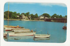 Bass River Cape Cod Mass Town Wharf Postcard