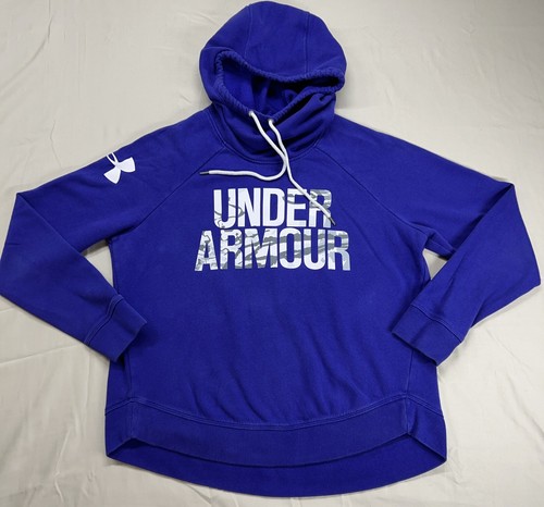 VETEMENTS Maglione Under Armour grande blu donna pullover felpa con cappuccio Coldg sciolto