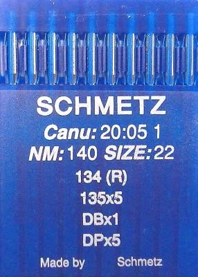10 aghi per macchine da cucire Schmetz a pistone tondo sistema 134 (R) industria pz.140