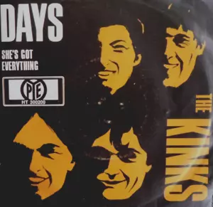 7" 1958 BEAT GERMAN PYE IN MINT- ! THE KINKS : Days - Bild 1 von 1