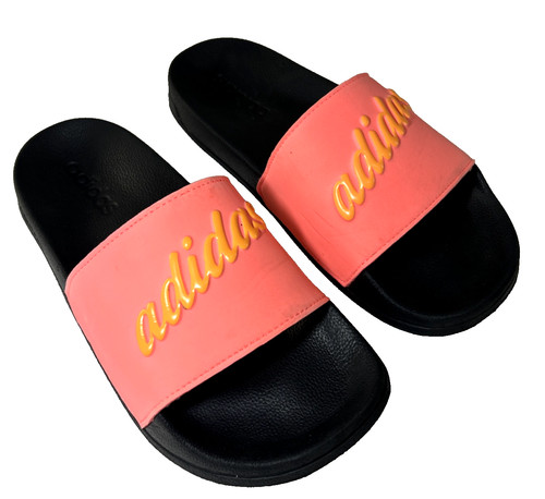 Scivoli doccia Adidas donna Adilette taglia 8 logo rosa arancione