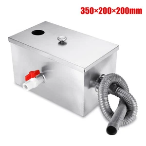 Commercial Restaurant Kitchen Grease Trap Interceptor 8LB 5GPM Stainless Steel - Imagen 1 de 16