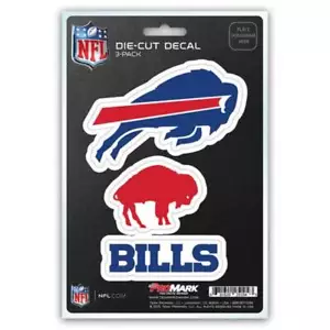 Buffalo Bills Team Logo - Set Of 3 Sticker Sheet - Picture 1 of 1