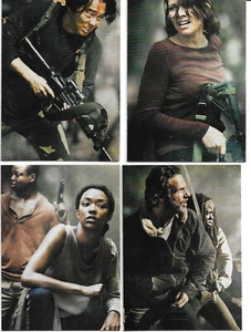 The Walking Dead Season 4 Part 2 Complete 4-Card Posters Chase Set - Picture 1 of 1