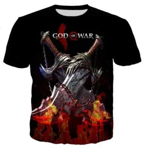 2024 Hot Selling Game God Of War Print T-shirts 3D Fashion Men Women Streetwear - Picture 1 of 2