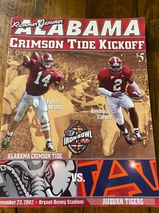 November 23, 2002 Alabama vs. Auburn Football Game Day Program - Picture 1 of 2