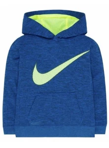 Nike Youth Therma-fit Hoodie Size 5 Blue Lagoon Black Jordan Tech Fleece - Picture 1 of 1