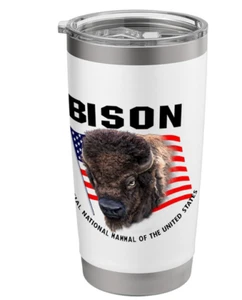 Bison Official National Mammal of the USA Stainless Steel Insulated Tumbler 20oz - Picture 1 of 4