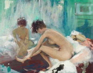 Jean Gabriel Domergue The Toilet Canvas Print 16 x 20 - Picture 1 of 4
