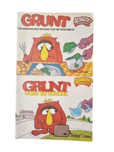 GRUNT Books By Michael Salmon (1 Autographed) 1988 1989 Scaredy Monsters? - Picture 1 of 6