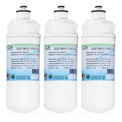 Filtro de agua Swift Green SGF-96-01 VOC-L-S compatible con Everpure EV9634-26 (paquete de 3) Foto 1 de 4